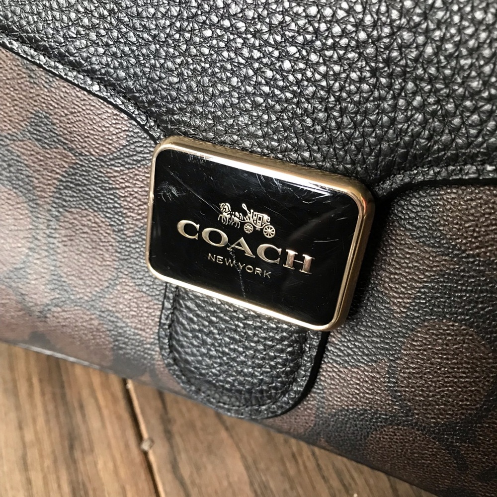Coach Pepper Satchel Crossbody Purse, Signature Canvas / Leather, C7226 - Picture 3 of 16